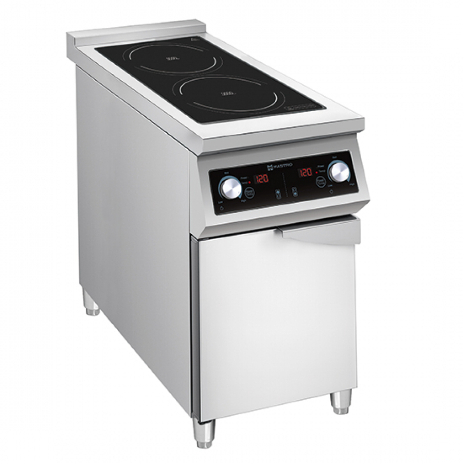 Inductiekookplaat met 2 kookzones van elk 5,0 kW - Gastrohot