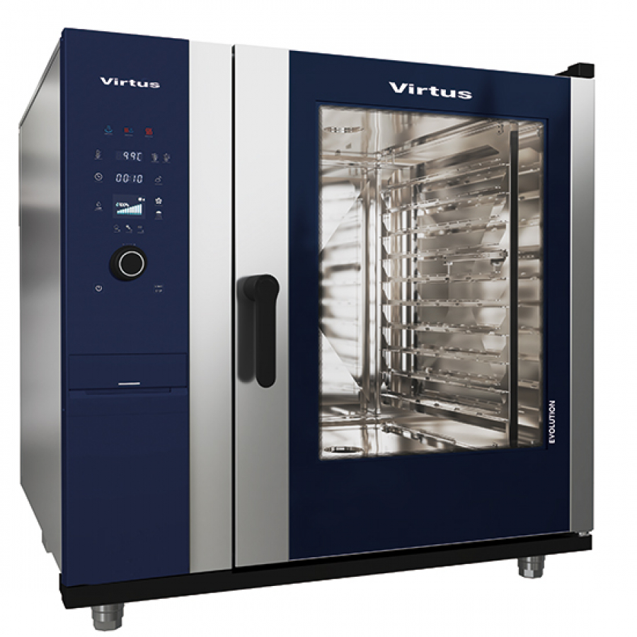 Gas Konvektionsofen mit Direkteinspritzung und automatischem Reinigungssystem - 10x GN 2/1