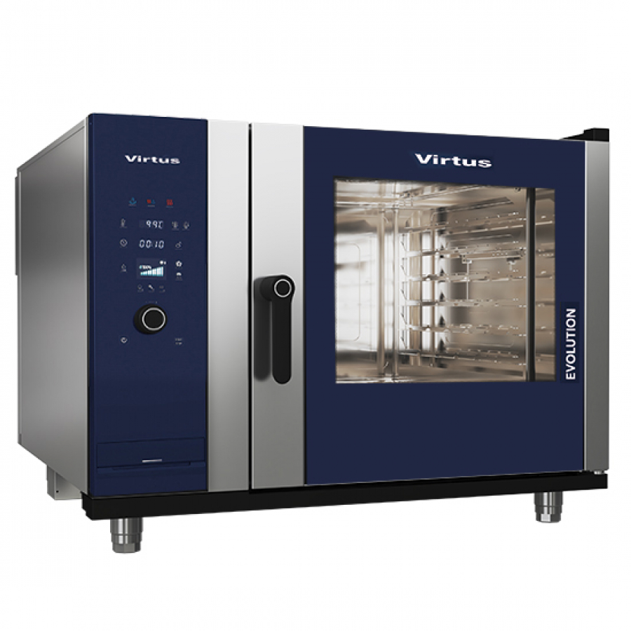 Elektro Konvektionsofen mit Direkteinspritzung und automatischem Reinigungssystem - 6x GN 2/3