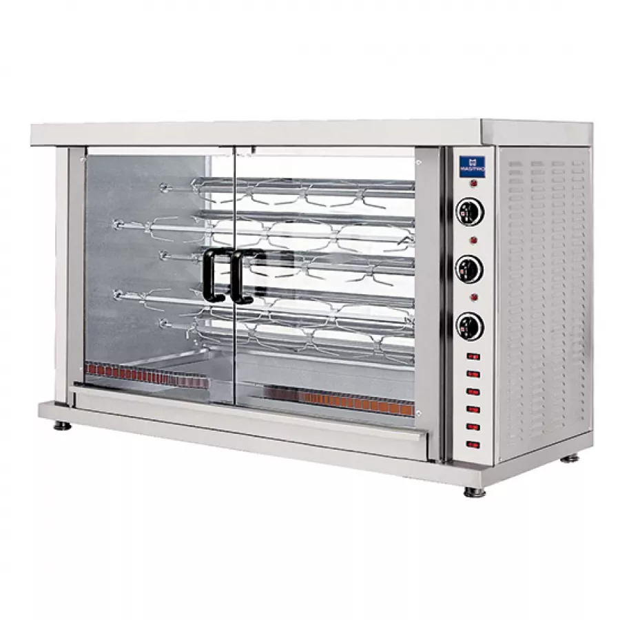 Elektro-Hähnchengrill 5 Spieße für 20-25 Hähnchen