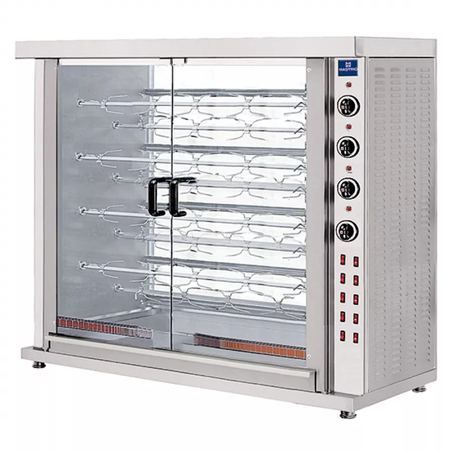 Elektro-Hähnchengrill 9 Spieße für 36-45 Hähnchen