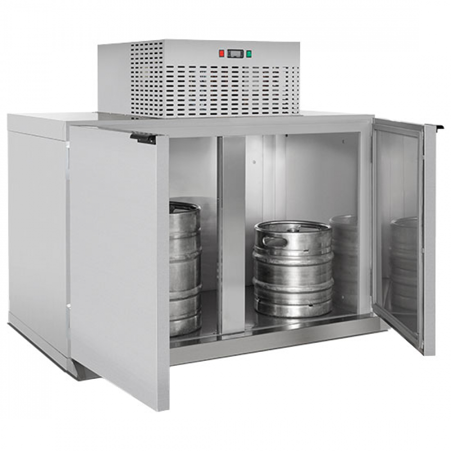 Fässerkühlbox 8x 50 Liter aus Edelstahl