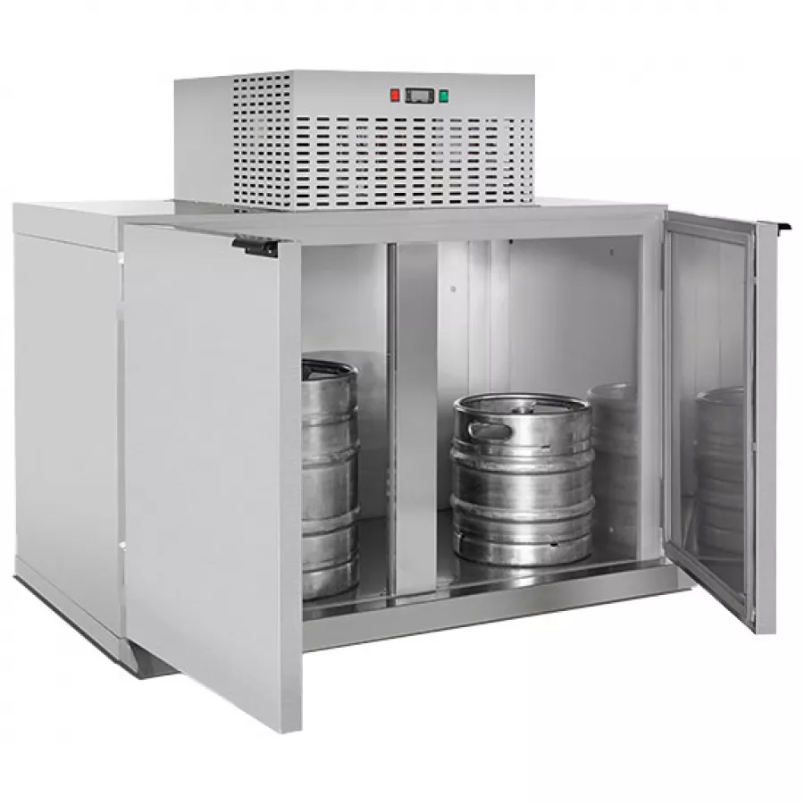 Fässerkühlbox 8x 50 Liter aus Edelstahl