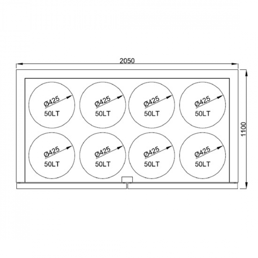 Fässerkühlbox 8x 50 Liter aus Edelstahl | mit Kühlaggregat
