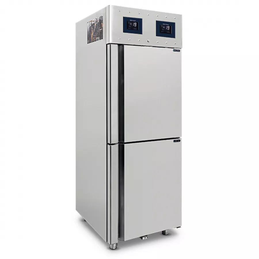Tiefkühlschrank 350+350 Liter aus Edelstahl GN 2/1, -10°/-22°C - WiFi