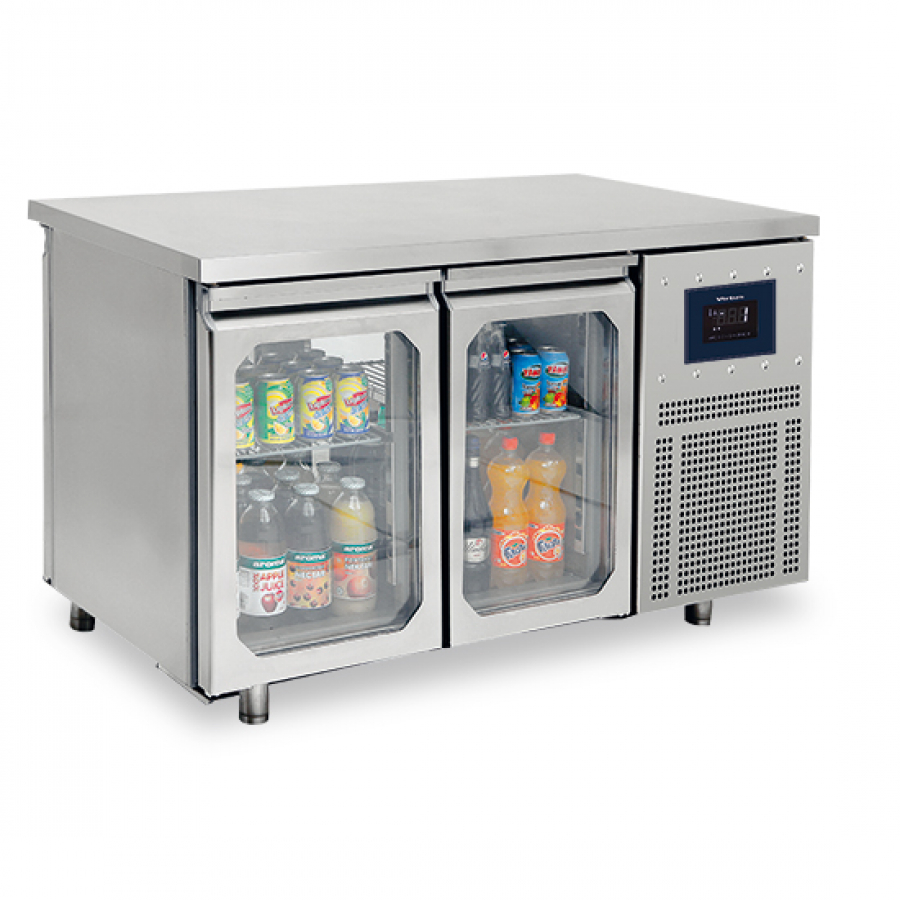 Koeltoonbank Pass Through met 2 glazen deuren GN 1/1 aan beide zijden 2,8°C WiFi - Gastrohot