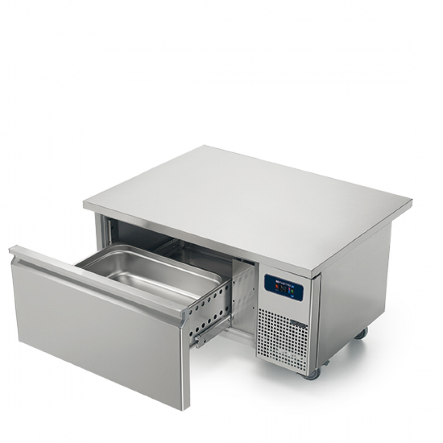 Tiefkühlunterbau mit 1 Schubladen GN 2/1 H=150 mm für Kochgeräte | B=1200 mm - Arbeitsplatte 900 mm