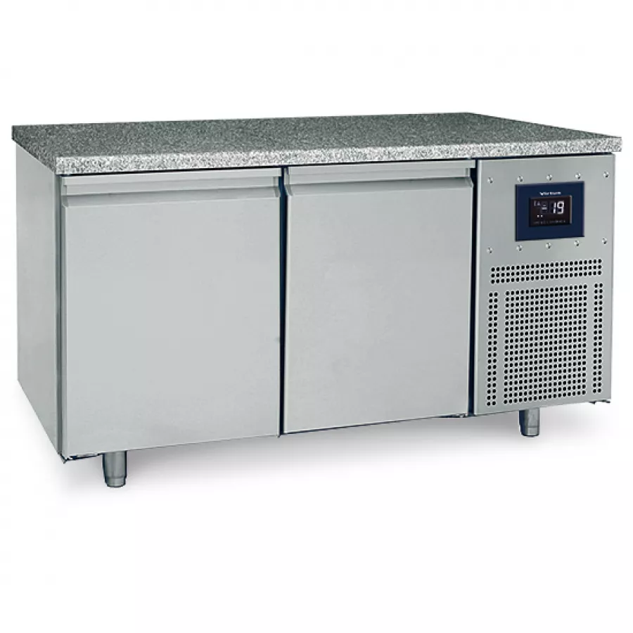Bäckereitiefkühltisch 2-türig 600x400 mm, Granitarbeitsplatte, -10°/-22°C - WiFi