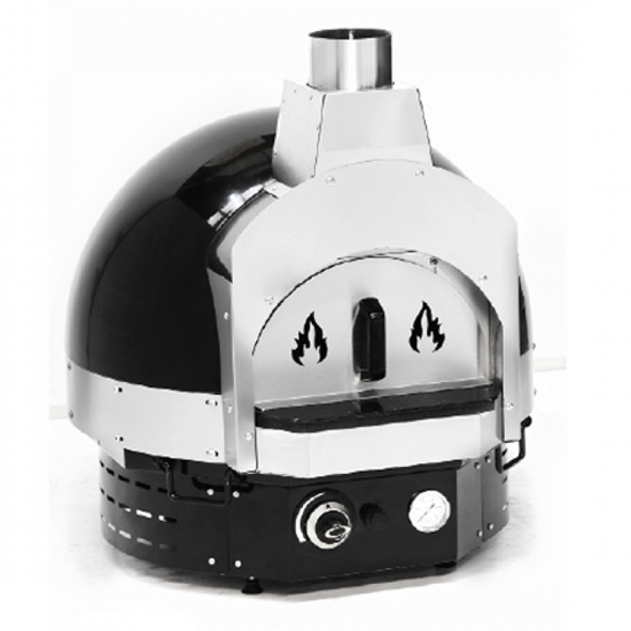 Gas-Pizzaofen für 2 Pizzen ø 300 mm, Farbe schwarz - LPG