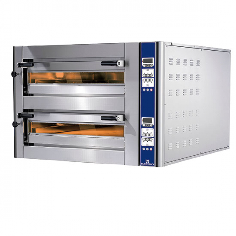 Elektro-Pizzaofen für 4+4 Pizzen ø 350 mm | elektronische Bedienung Elektro-Pizzaofen für 4+4 Pizzen ø 350 mm | elektronische Bedienung