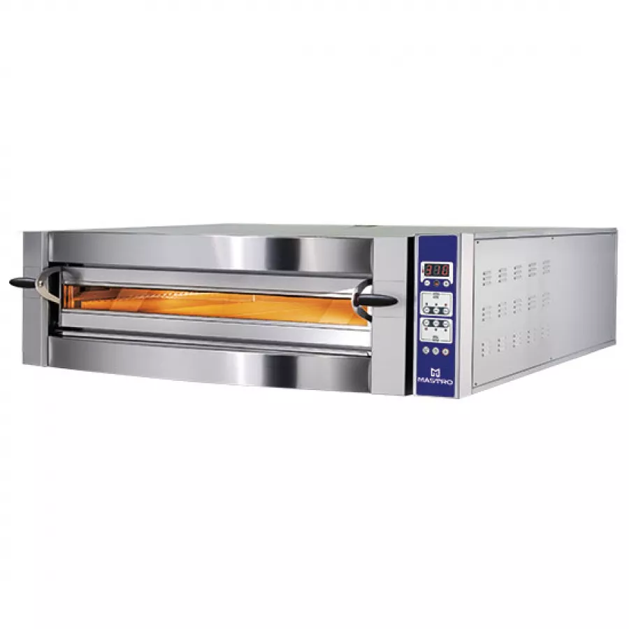 Elektro Pizzaofen für 9 Pizzen Ø 35 cm - Digitale Bedienung - Professioneller Pizzaofen für Gastronomie - Gastroback Pizzaofen - Elektrischer Pizzabackofen - Pizzaofen mit Timer und Temperaturregelung