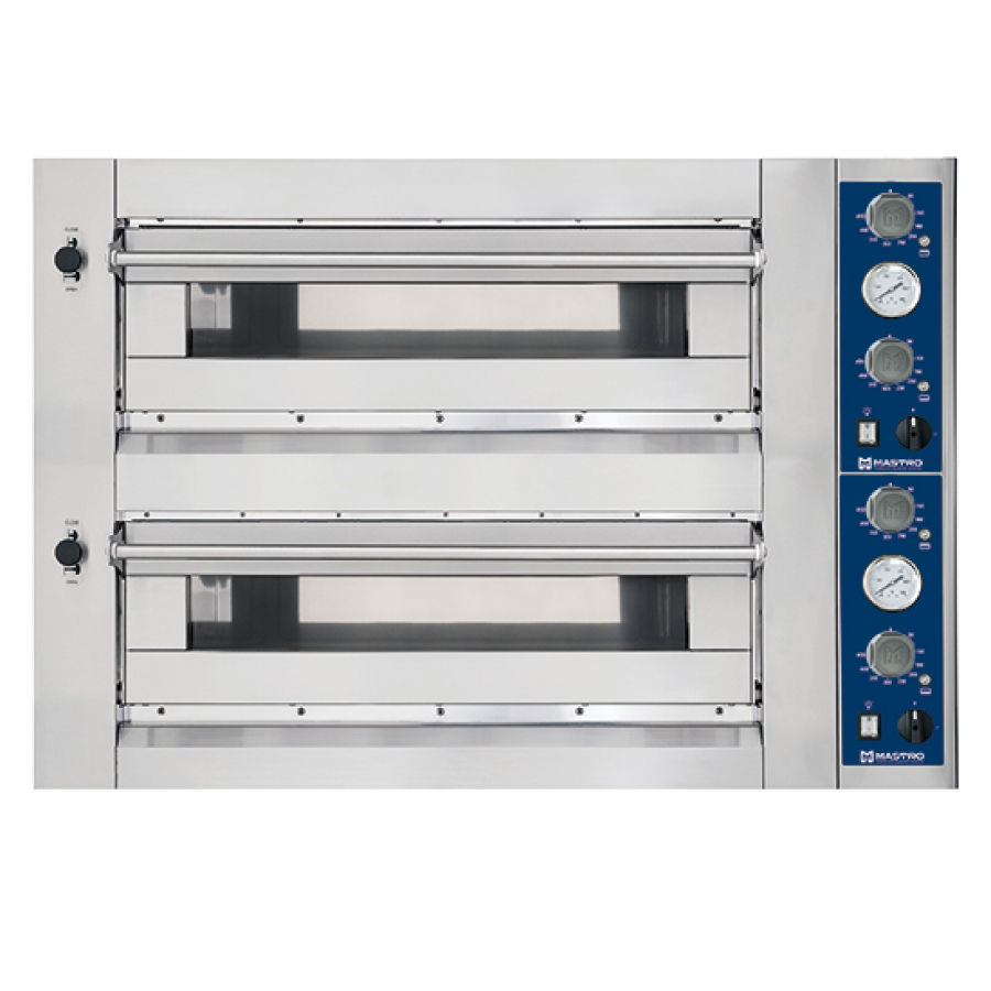 Pizzaofen für 4+4 Pizzen Ø 35 cm mechanische Bedienung - Gastrohot
