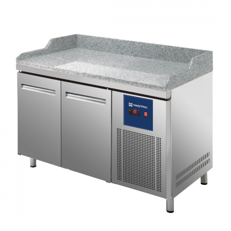 Pizzatisch mit 2 Türen 600x400 mm - Robuster Pizzatisch für die Gastronomie