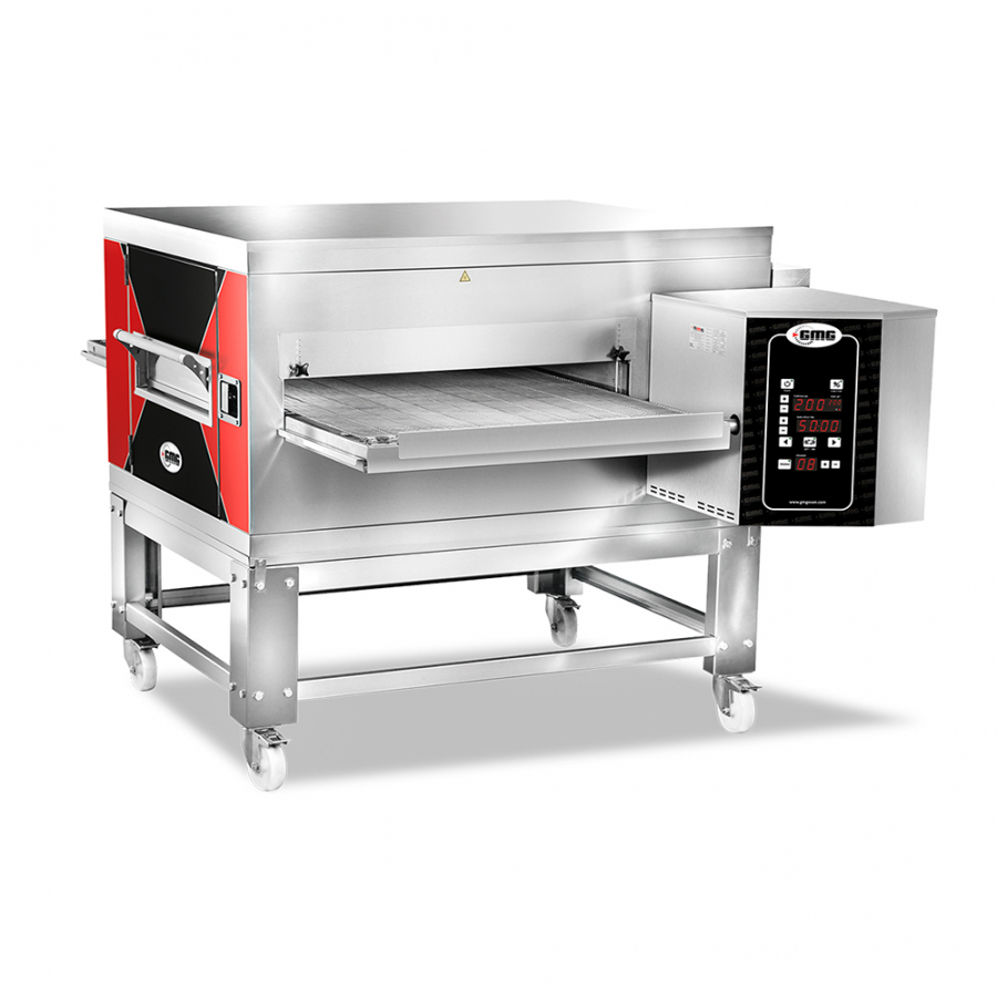 Doorloopoven met kettingband 810mm bandbreedte elektrische aansluiting 400V 27kW - Gastrohot