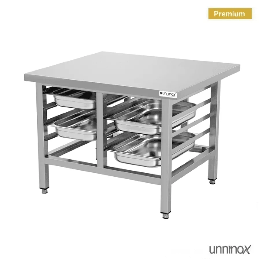 Ofenständer Edelstahl 900x800xH700 mm für 8 x 1/1 GN Behälter