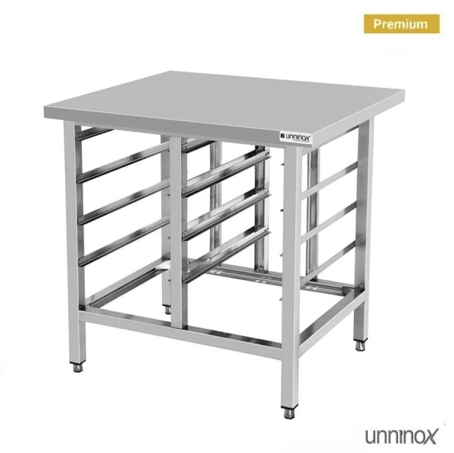 Ofenständer 900x800xH900 mm Edelstahl für 8x1/1 GN-Behälter