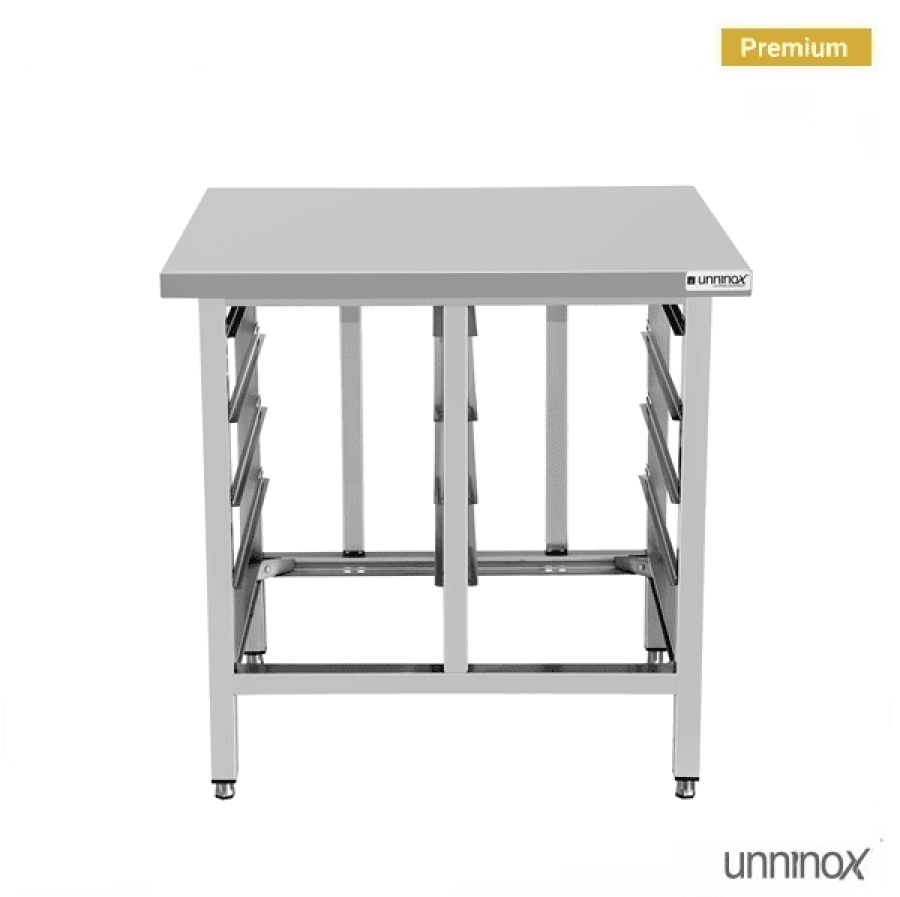 Ofenständer 900x800xH900 mm Edelstahl für 8x1/1 GN-Behälter