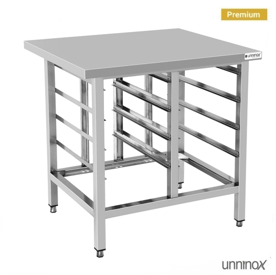 Ofenständer 900x800xH900 mm Edelstahl für 8x1/1 GN-Behälter