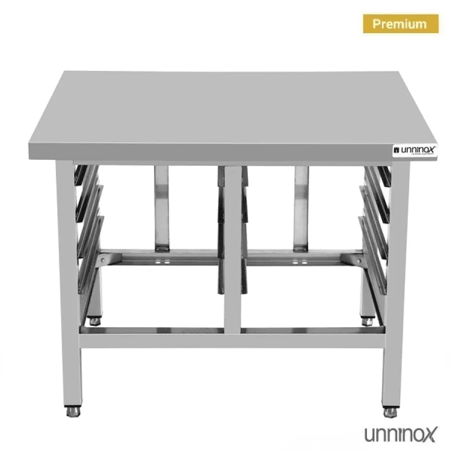 Ofenständer Edelstahl 900x800xH700 mm für 8 x 1/1 GN Behälter