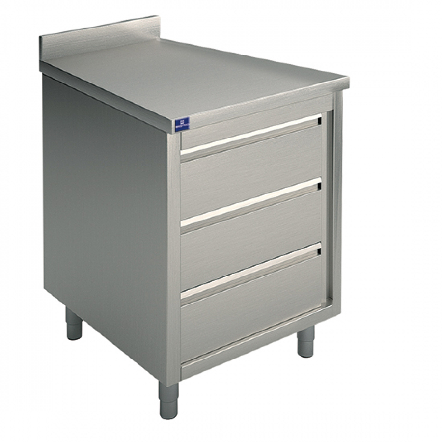Ladekast GN 1/1 met 3 laden en opstaande rand 500x700 mm - Gastrohot
