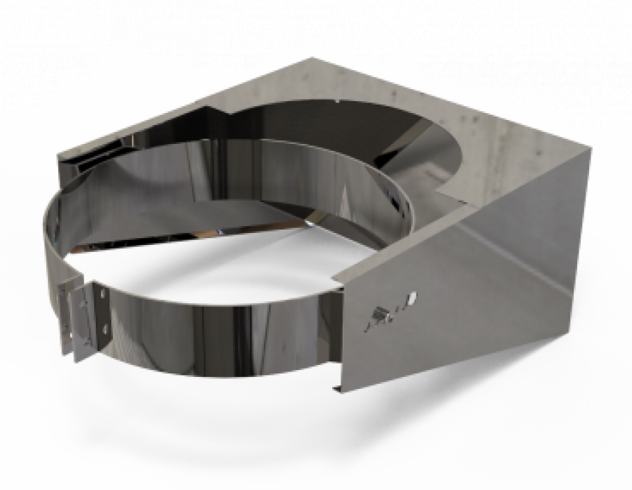 DW PLUS tragende Wandhalterung 35–50 cm, Doppelwandig - Edelstahl