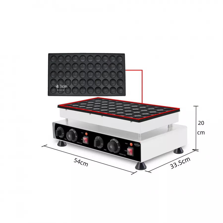 Poffertjes Waffeleisen – 50 Stück Ø4,3 cm – 1,8 kW Poffertjes Waffeleisen – 50 Stück Ø4,3 cm – 1,8 kW