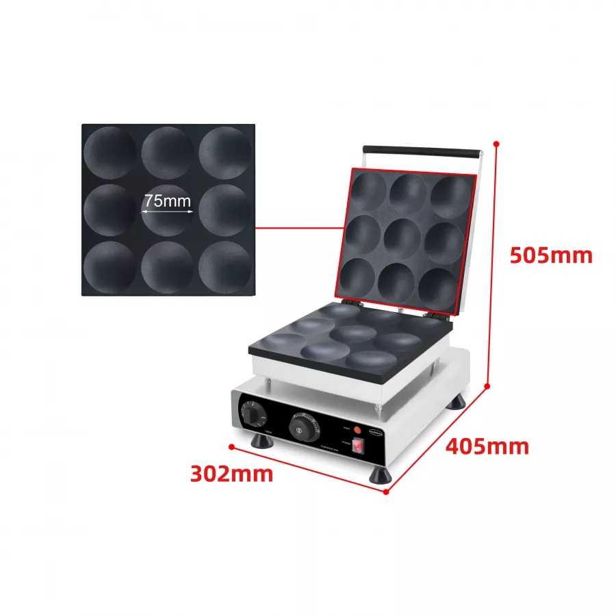 Pfannkuchenmaker 9× Ø7,5 cm – 230 V Pfannkuchenmaker 9× Ø7,5 cm – 230 V