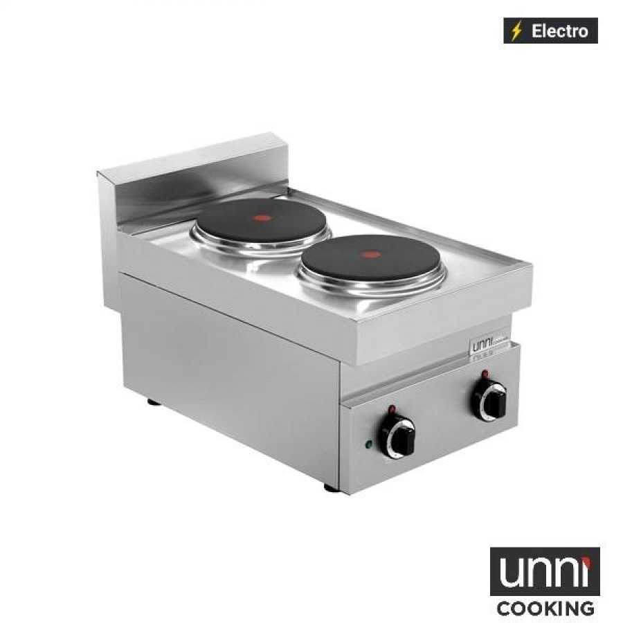 Elektroherd 650Line E65C20B 2 Kochplatten Edelstahl 2,6 kW