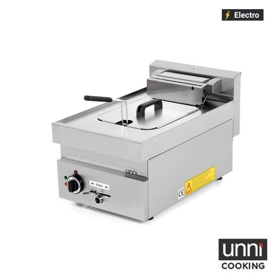 Fritteuse UnniCooking 650 LINE 1x10L – Kaltzone, Ablasshahn