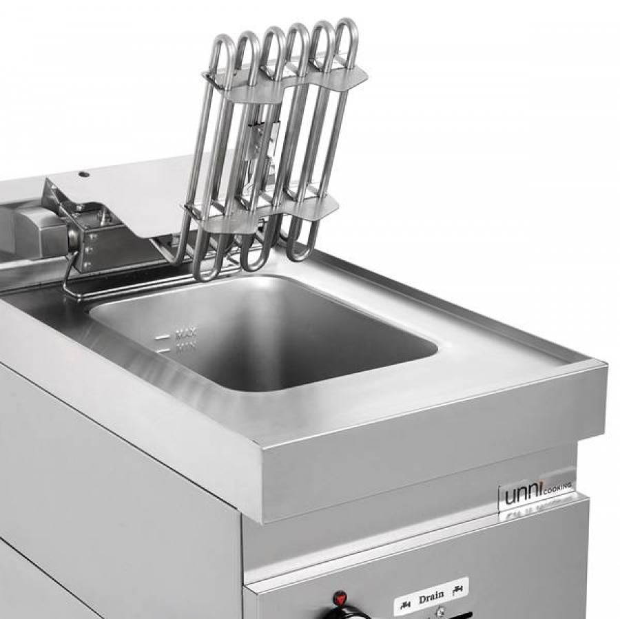 Fritteuse UnniCooking 650 LINE 1x10L – Kaltzone, Ablasshahn