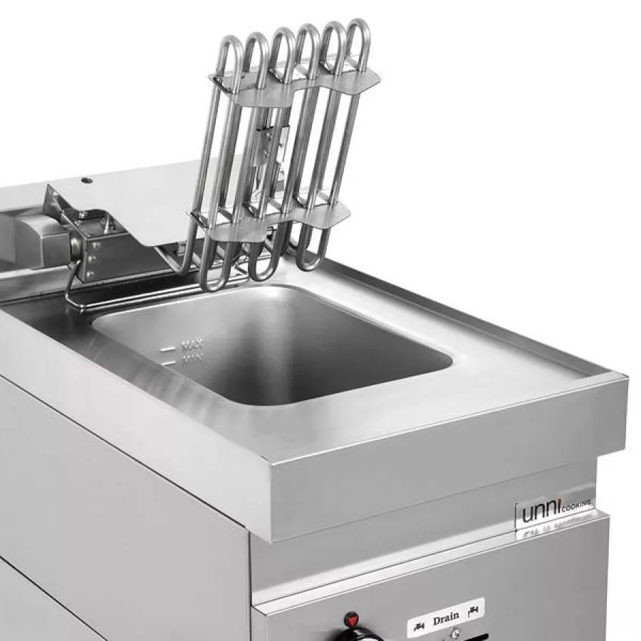 Fritteuse UnniCooking 650 LINE 1x10L – Kaltzone, Ablasshahn
