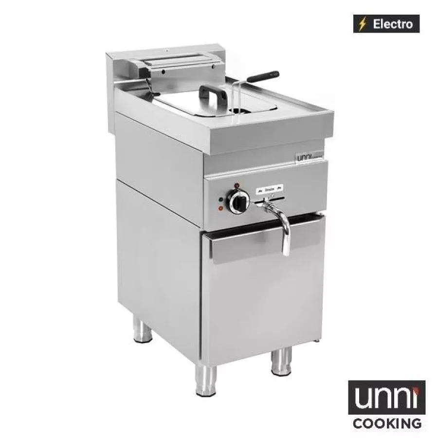 Fritteuse UnniCooking 650 LINE 1x10L – Kaltzone, Ablasshahn