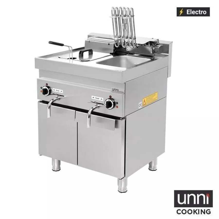 Fritteuse 2x10L 650 LINE – Kaltzone, Ablasshahn