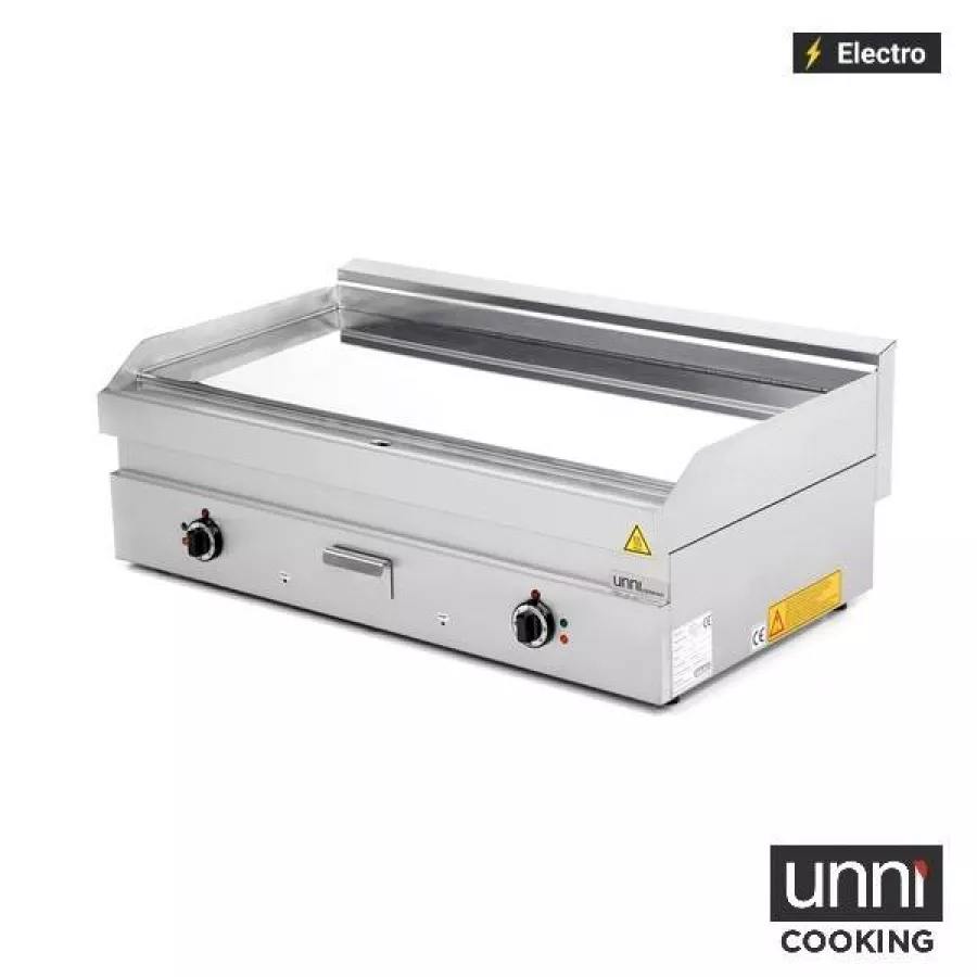 Elektrische Bratplatte Edelstahl gerippt 100-300°C