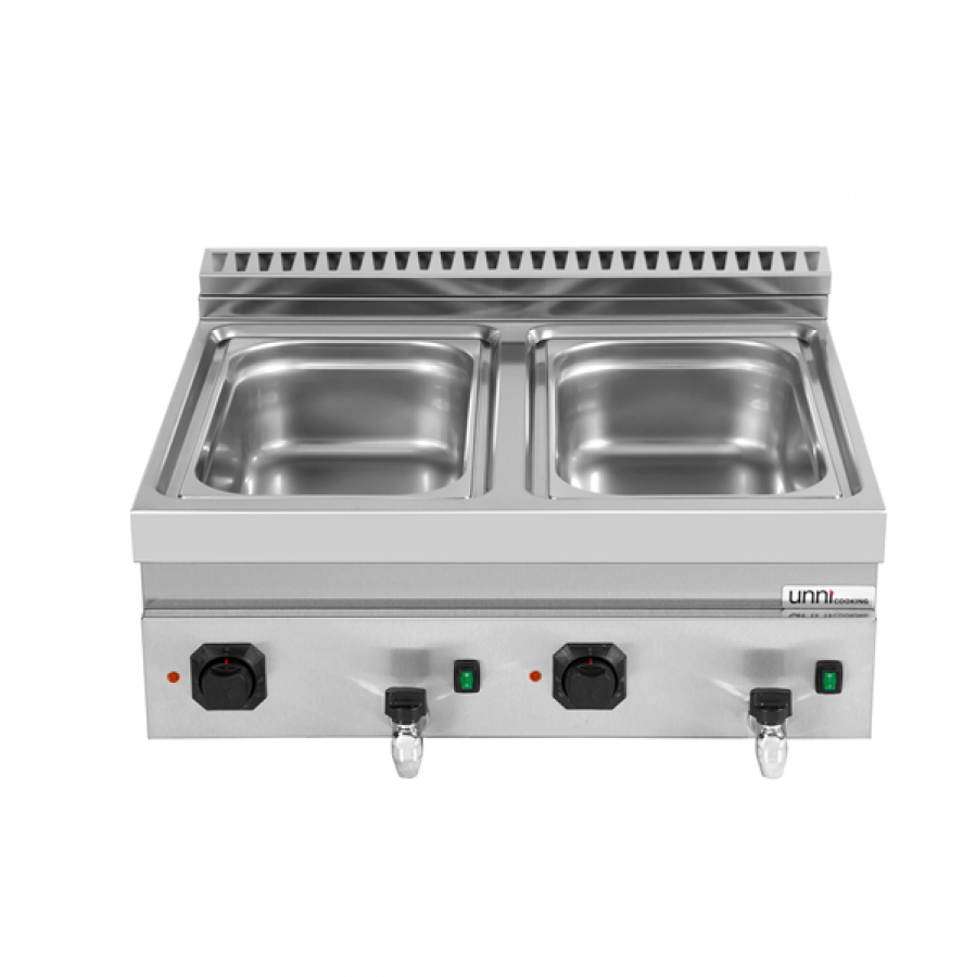 Bain Marie 700 Serie E70B20B elektrisch 2 Becken GN 1/1 3kW