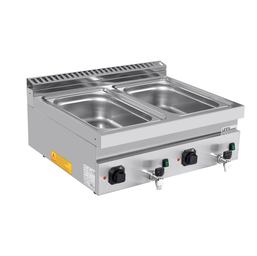 Bain Marie 700 Serie E70B20B elektrisch 2 Becken GN 1/1 3kW