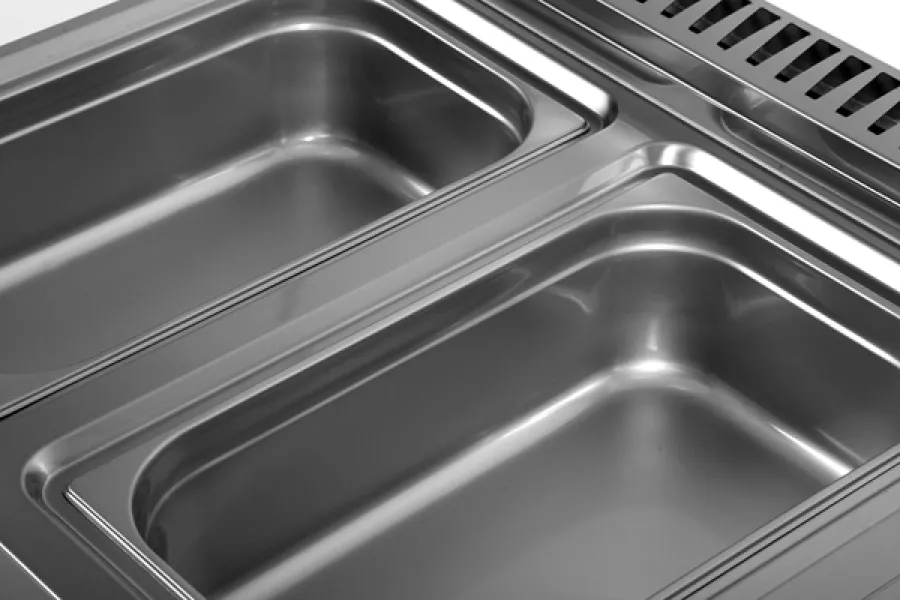 Bain Marie 700 elektrisch, 2 Becken für GN 1/1, 2x1,5 kW