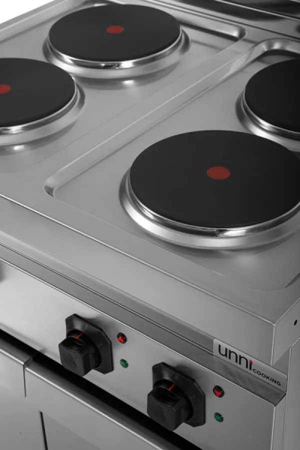 Elektroherd Ranges 700 4 Kochplatten Türen 400V