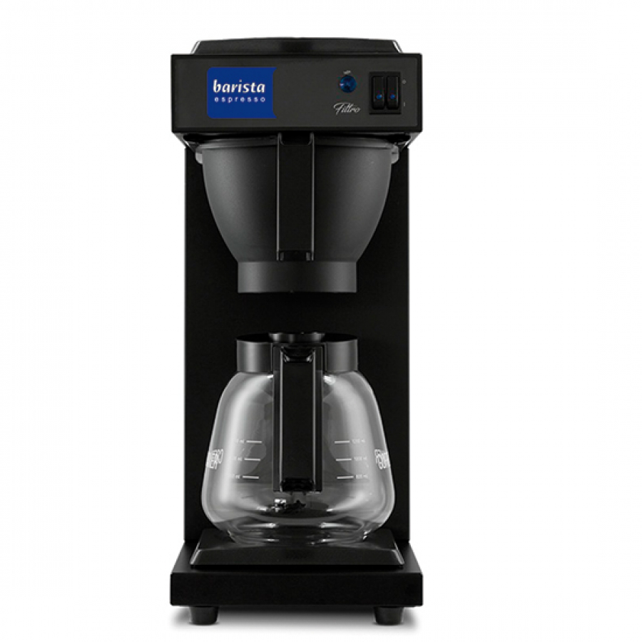 Filterkaffeemaschine mit 1 Glaskanne 1,8 Liter und 2 Warmhalteplatten, manuelle Wasserbefüllung