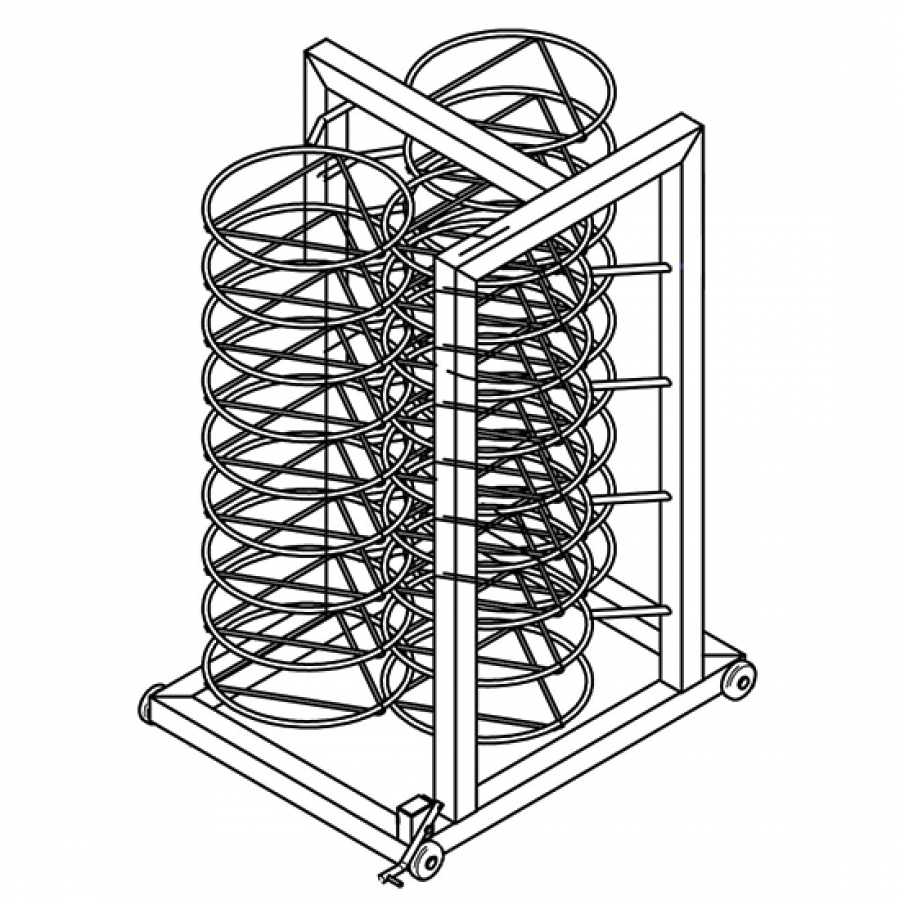 Bordstapelstructuur voor wagen | 30x ø 310 mm