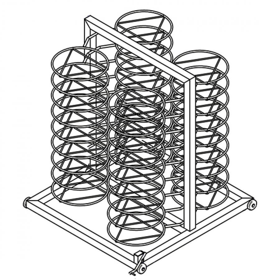 Bordstapelstructuur voor wagen | 52x ø 310 mm