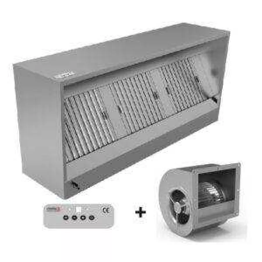 Dunstabzugshaube 950mm Edelstahl 1400 m³/h LED