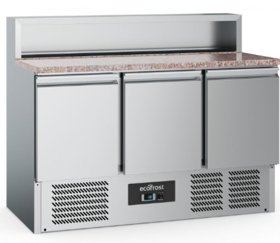 Pizzatisch 3 Türen | 3x GN 1/1 | 1368x700x1090 mm