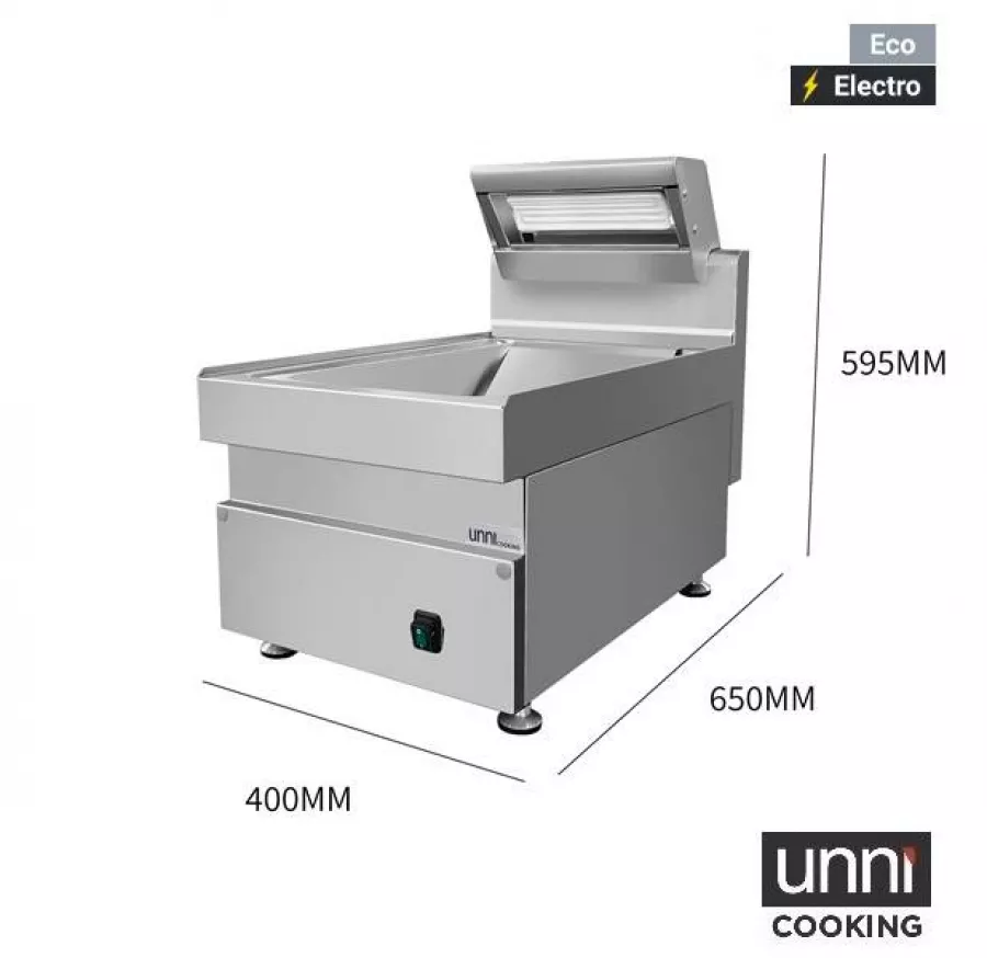 Pommeswärmer UnniCooking Edelstahl 0,75 kW Infrarot-Heizung 400mm