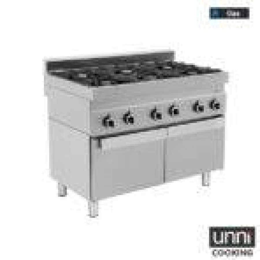 Gaskochfeld G65C6B 650Line – 6,5 kW italienische Brenner, Doppelüberlappungsflamme