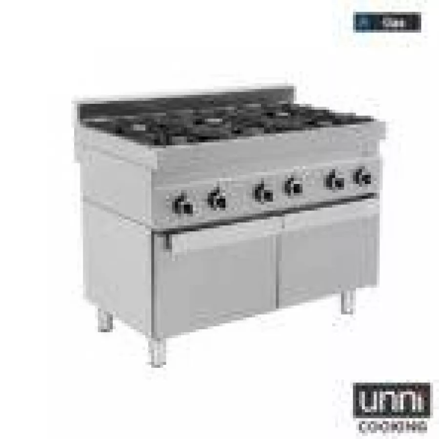 Gaskochfeld G65C6B 650Line – 6,5 kW italienische Brenner, Doppelüberlappungsflamme