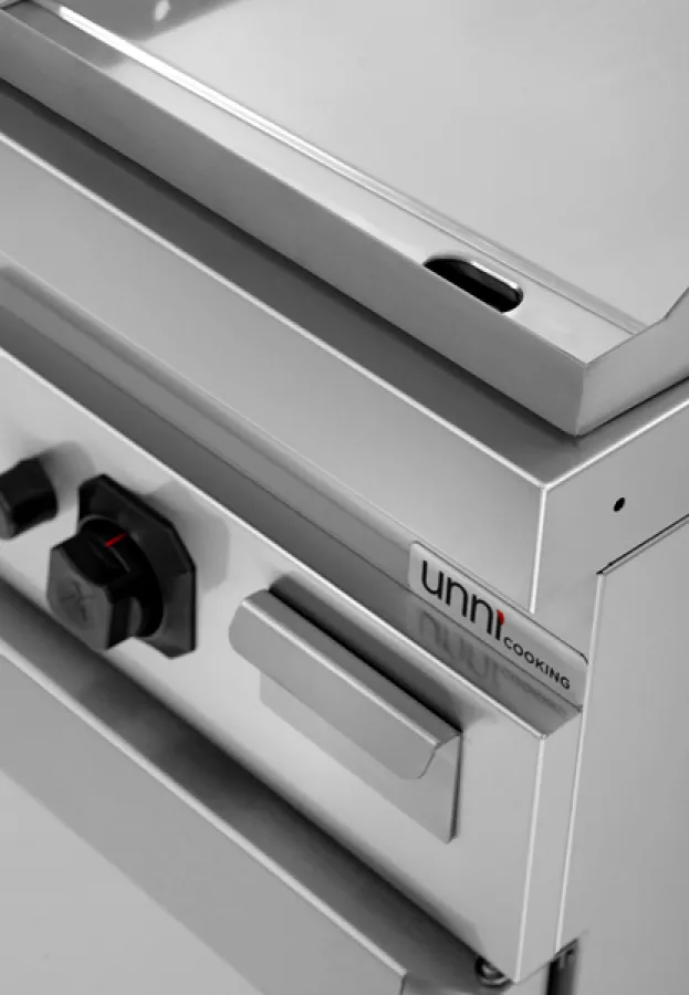 Gasgrillplatte glatt, verchromt, Piezo-Zündung, kompakt