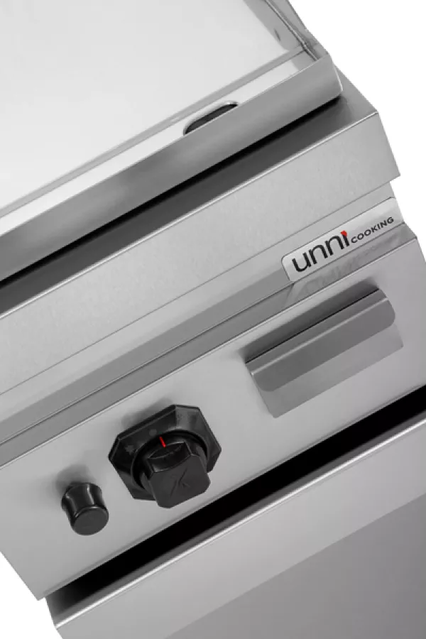 Gasgrillplatte glatt, verchromt, Piezo-Zündung, kompakt