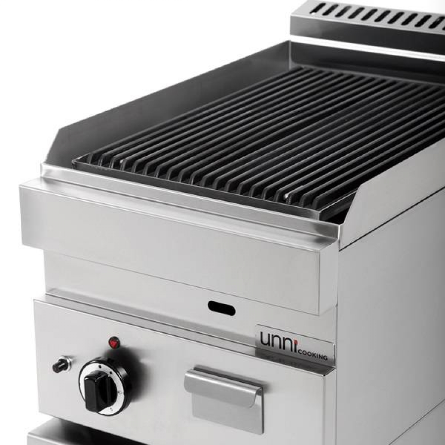 Lavasteingrill UnniCooking 650 LINE Gas Edelstahlbrenner Lavasteine