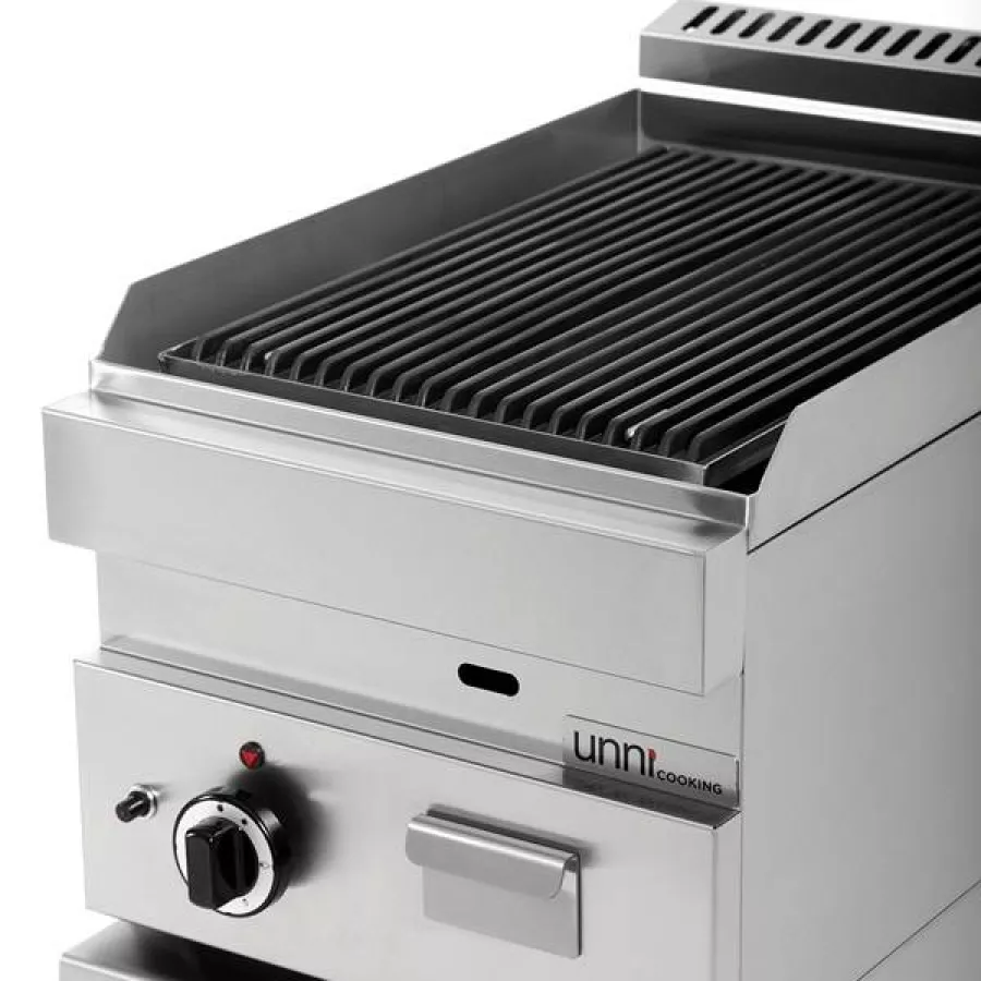 Lavasteingrill UnniCooking 650 LINE Gas Edelstahlbrenner Lavasteine